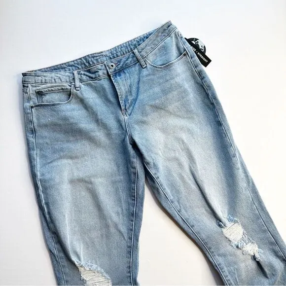 Articles of Society Rene Mid Rise Straight Crop Jeans Light Wash Blue Size 31