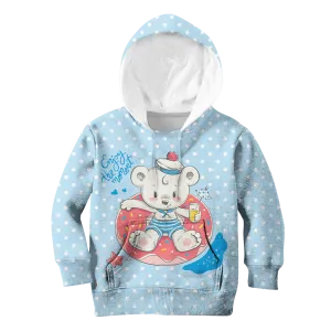 Bear enjoys the moment Kid Custom Cosplay Hoodies Apparel