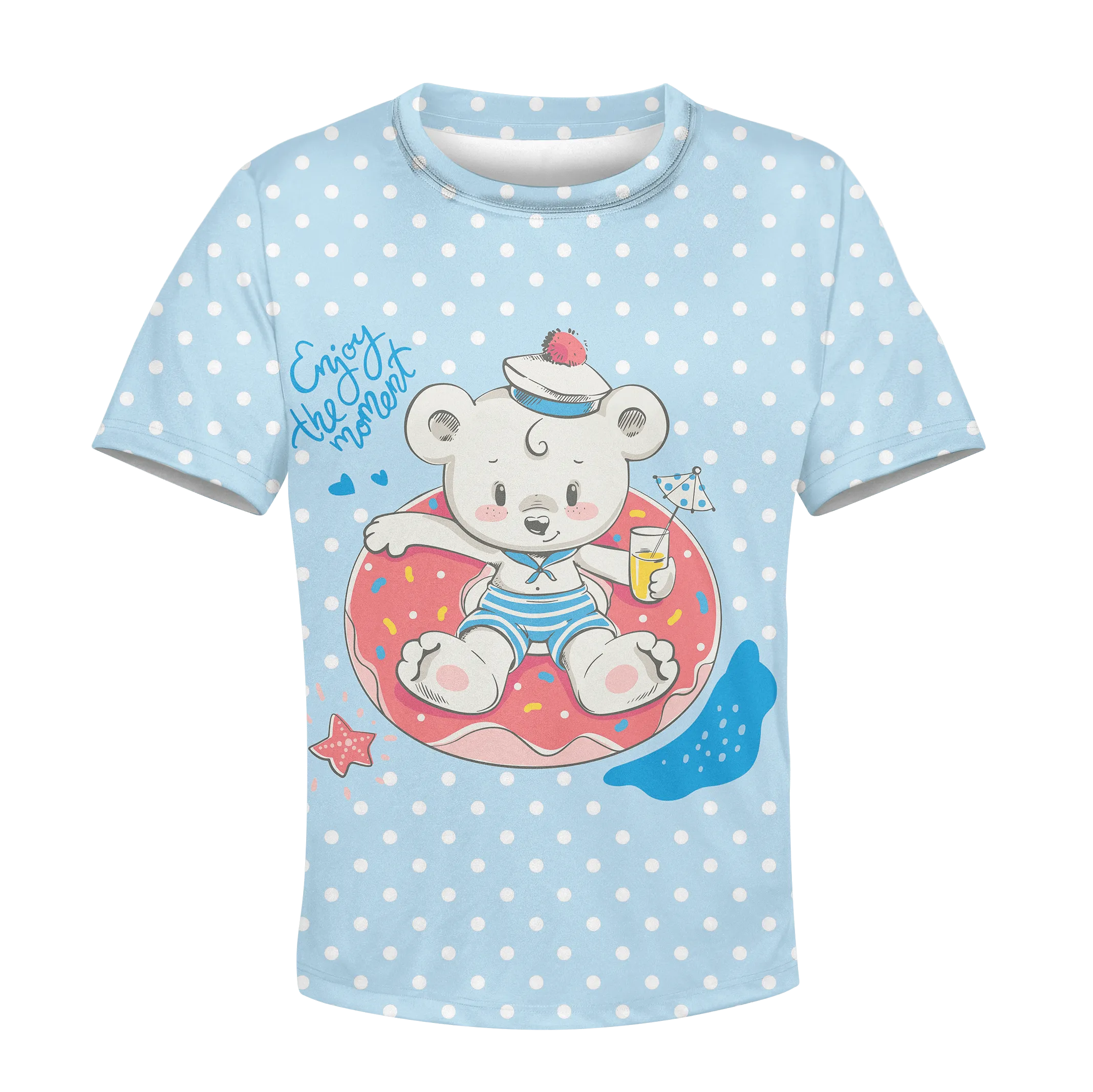 Bear enjoys the moment Kid Custom Cosplay Hoodies Apparel