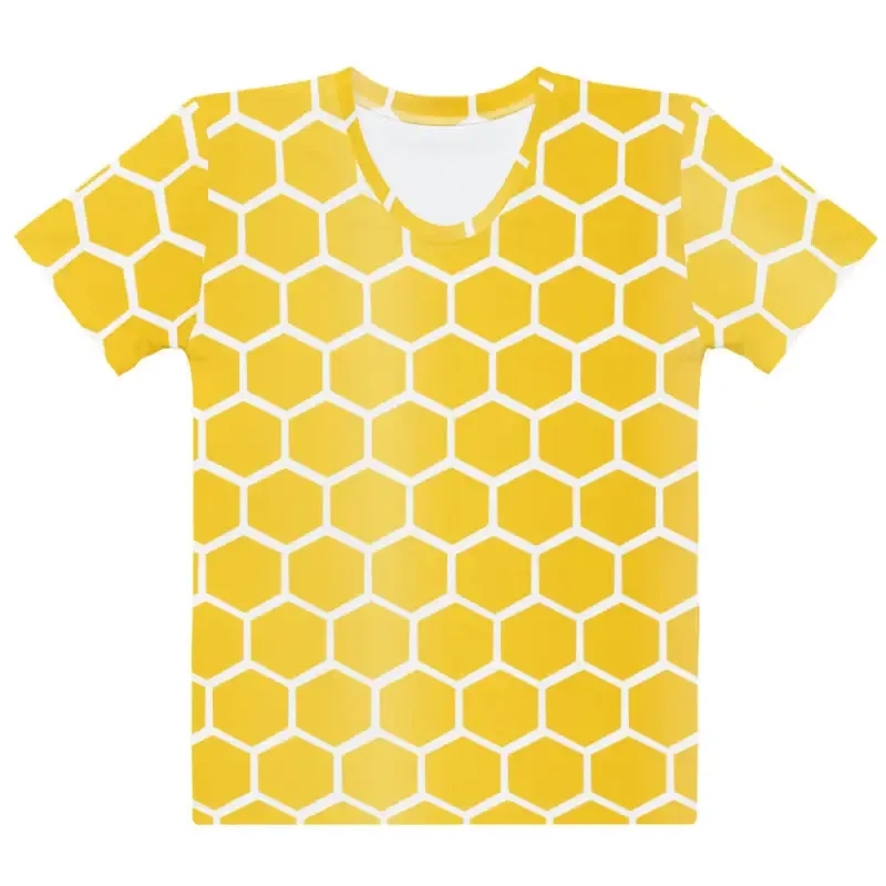 Bee Hive Pattern Tee for Bold Vibes