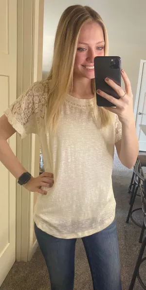 Belmont Lace Sleeve Top