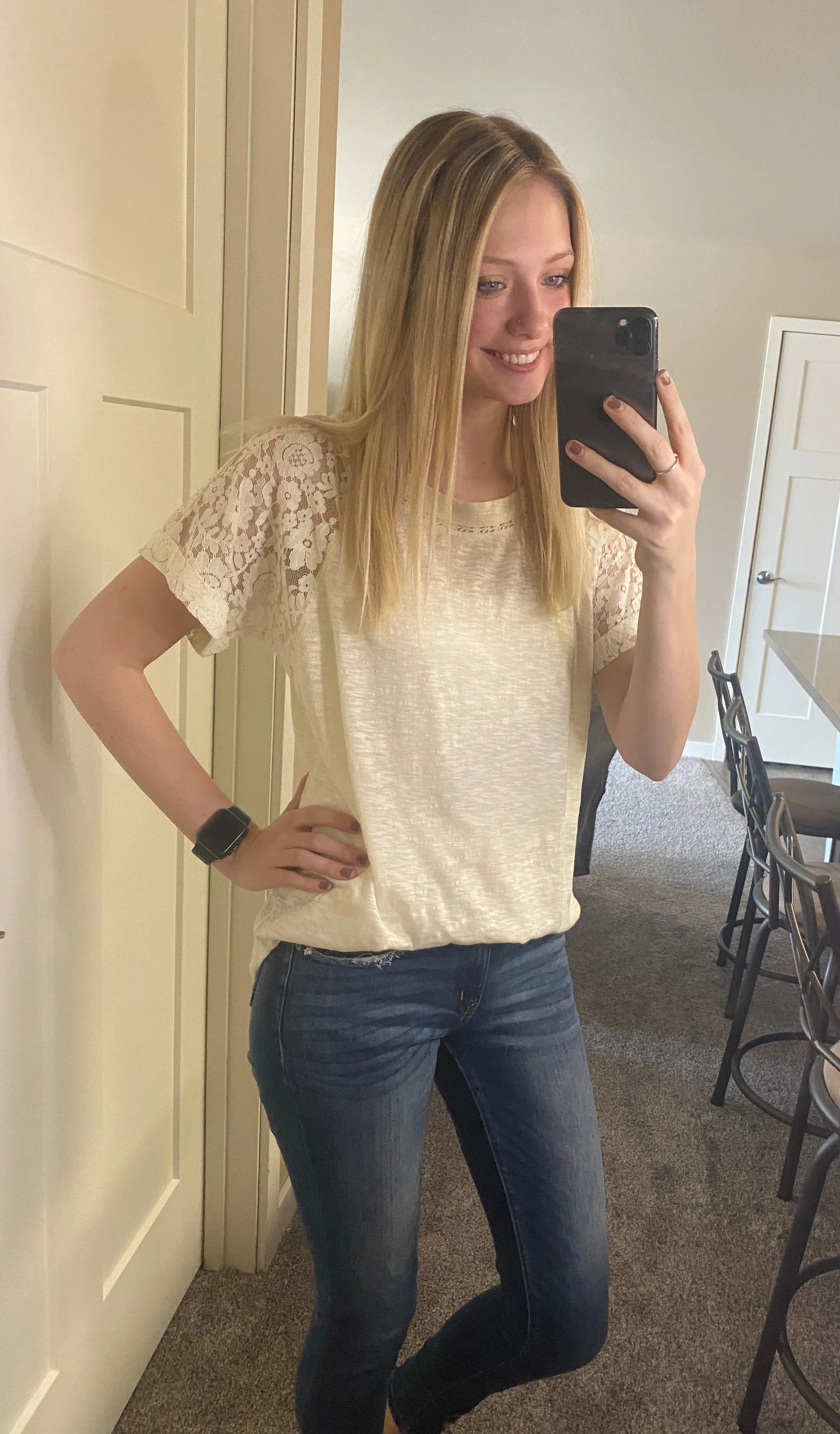 Belmont Lace Sleeve Top