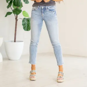 Benefits Mid Rise Cropped Straight Leg Regular & Plus Sizes