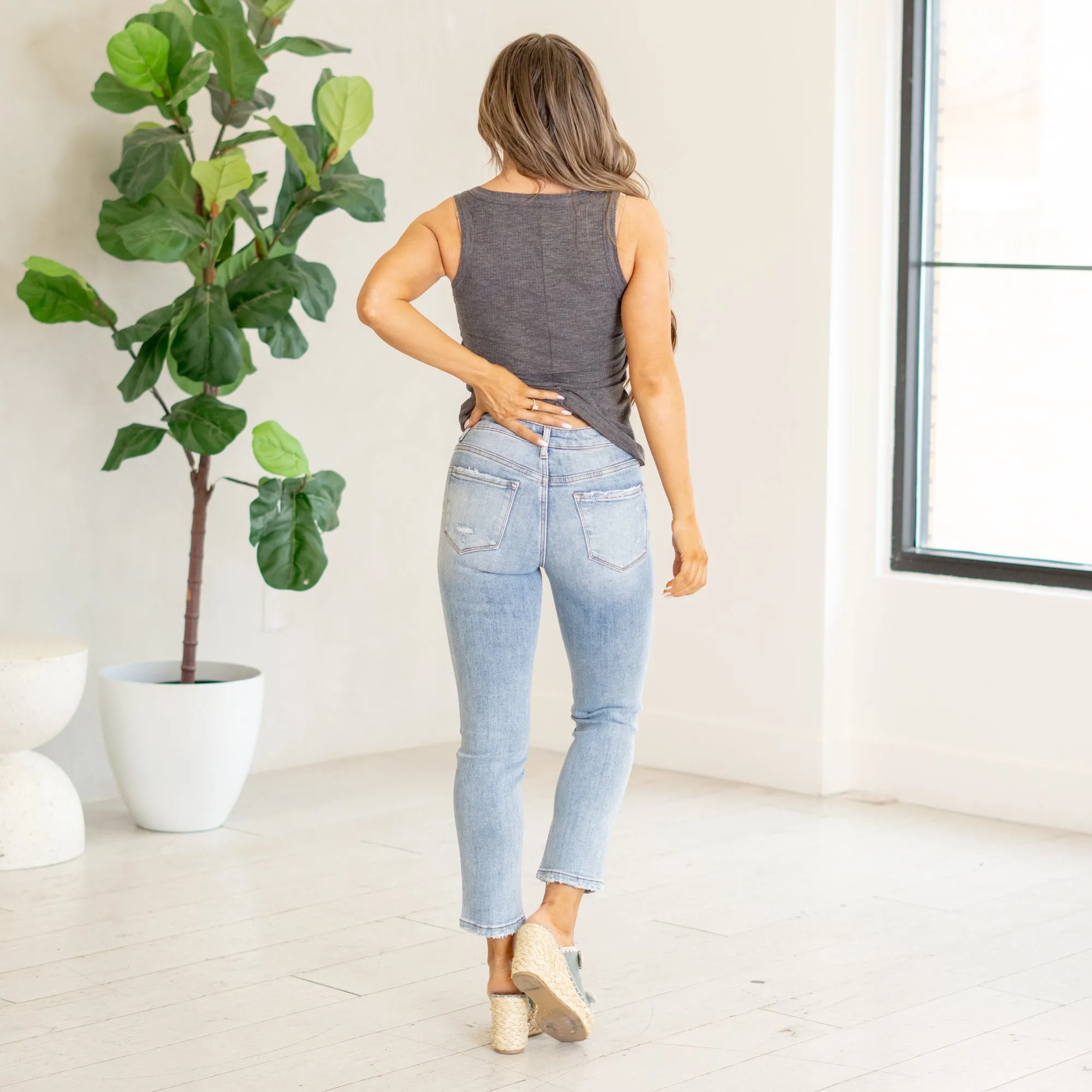 Benefits Mid Rise Cropped Straight Leg Regular & Plus Sizes