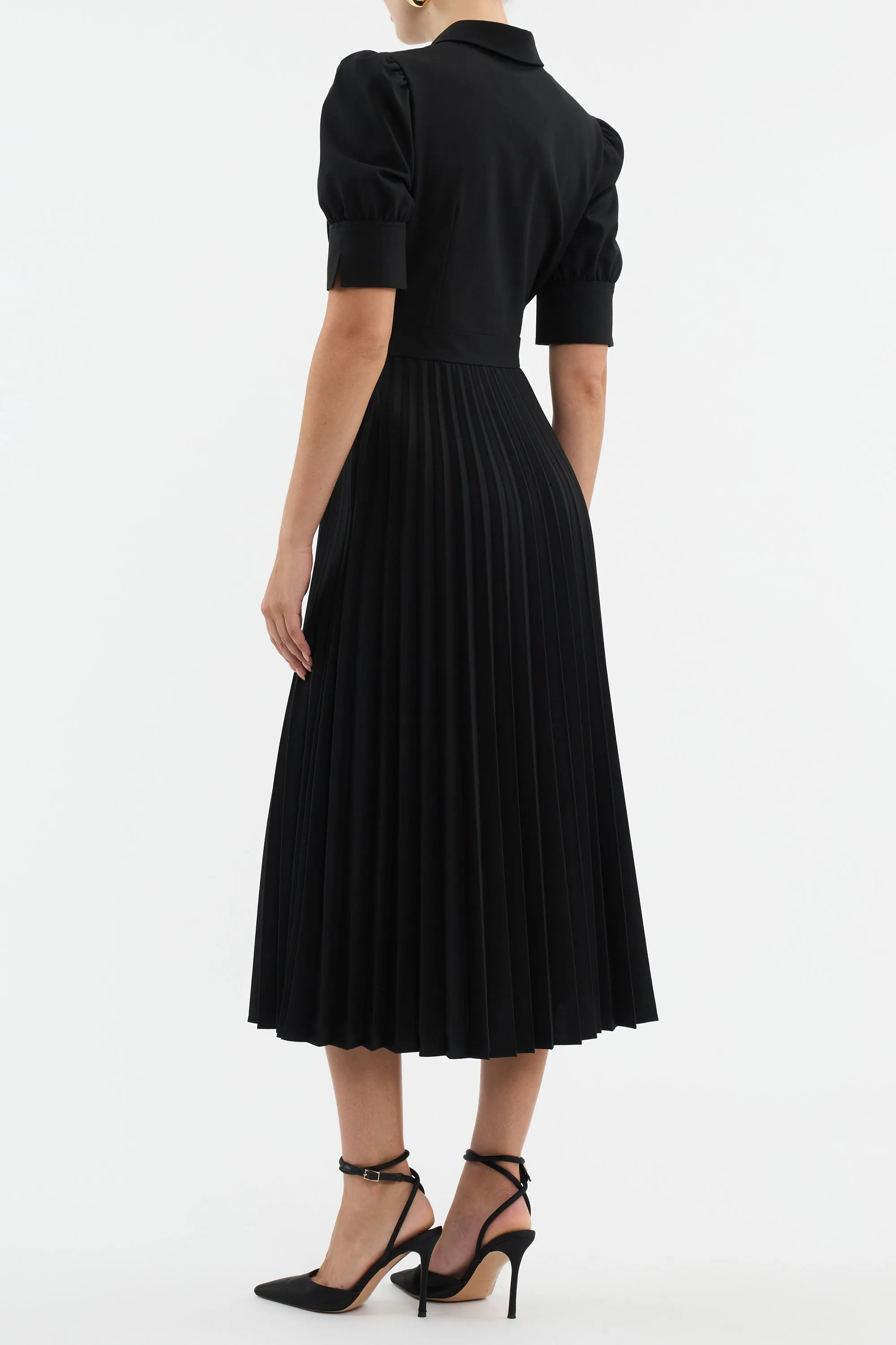 Benoit Pleated Midi Dress