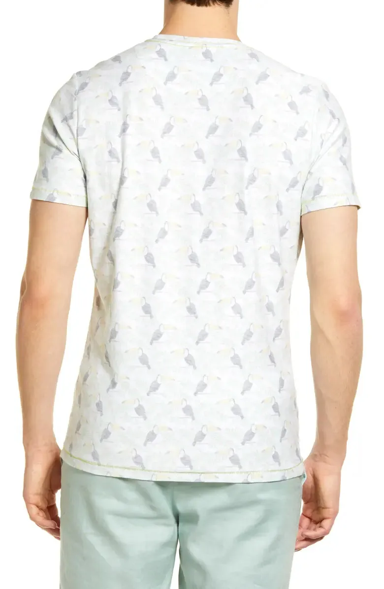 Benson Men's Toucan Print Short Sleeve T-Shirt Size Medium NWT