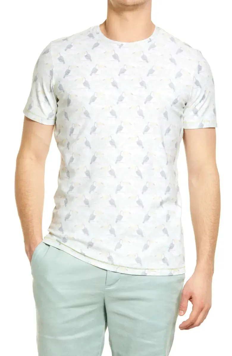 Benson Men's Toucan Print Short Sleeve T-Shirt Size Medium NWT