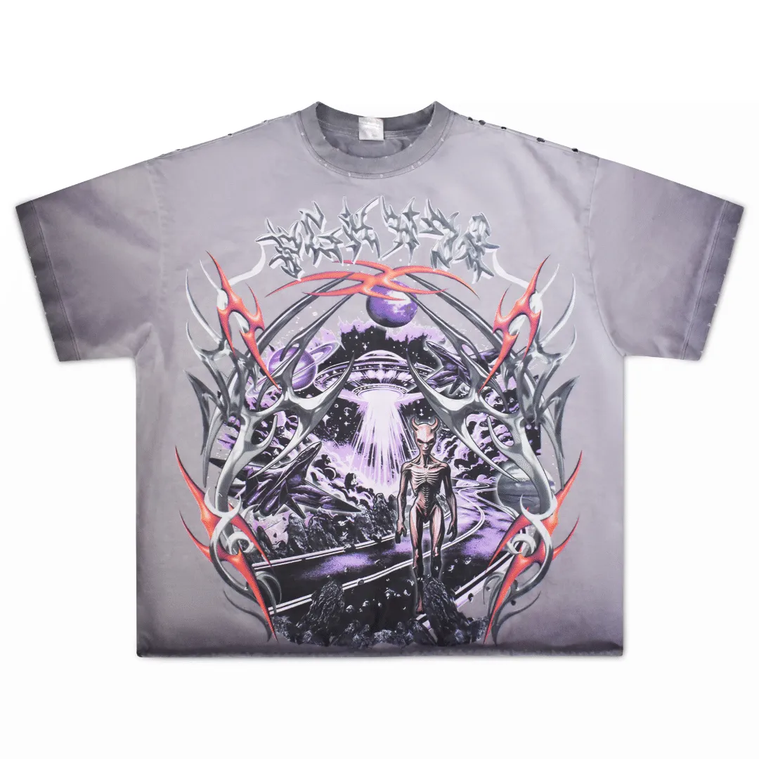 BGK Xenovoid Acid Wash T-Shirt - Purple Hase