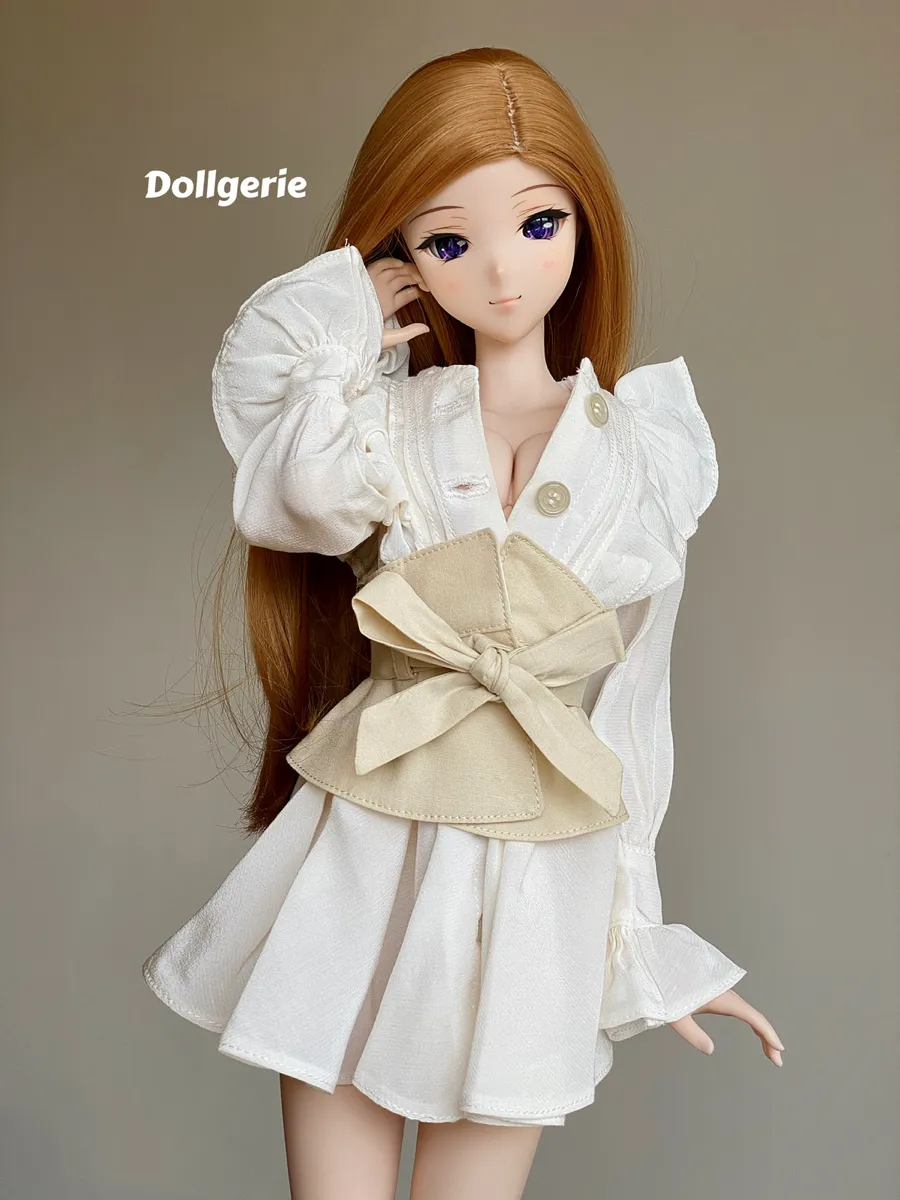 Big Button Long Sleeve Mini Dress for SmartDoll or DD