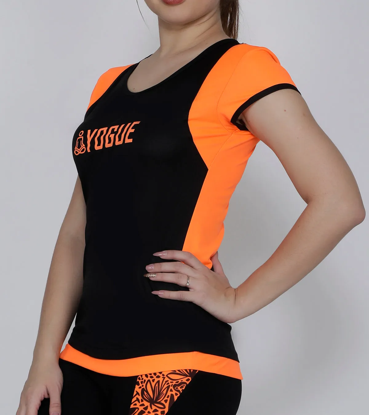 Black Orange Racerback T-Shirt