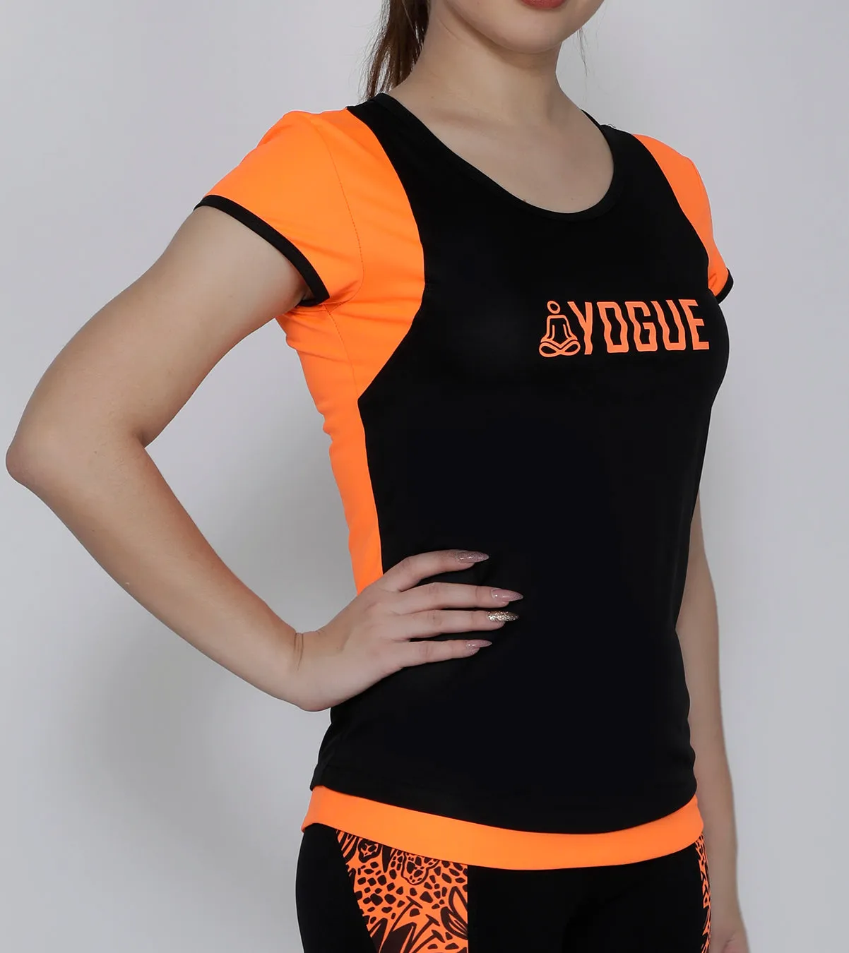 Black Orange Racerback T-Shirt