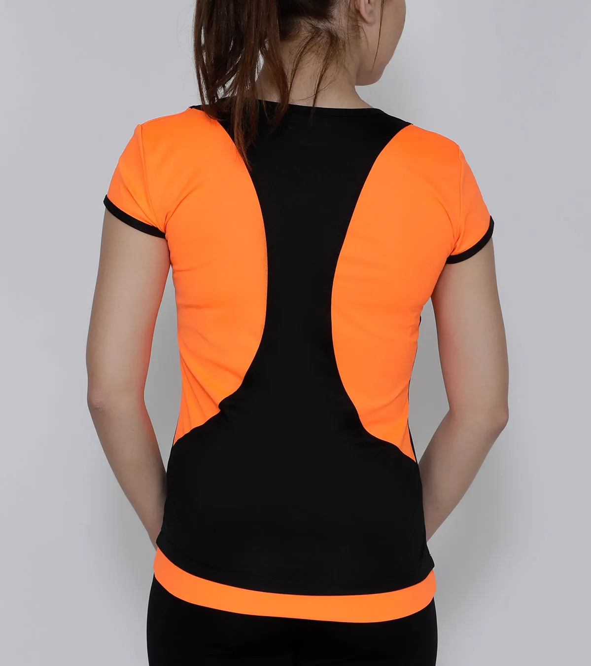 Black Orange Racerback T-Shirt