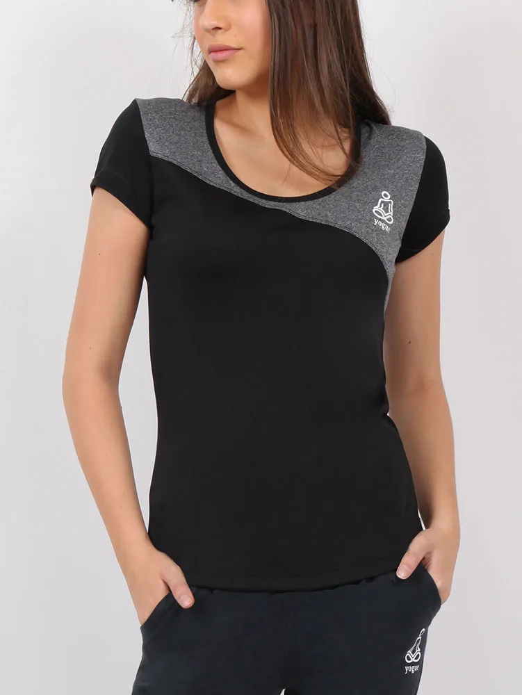 Black Silver Oblique T-Shirt