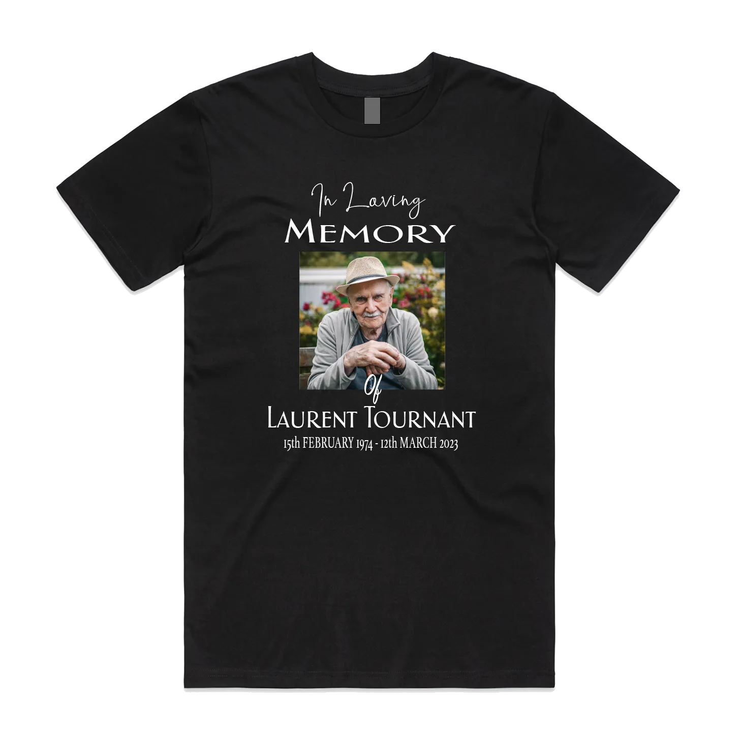 Black T-shirt White Writings