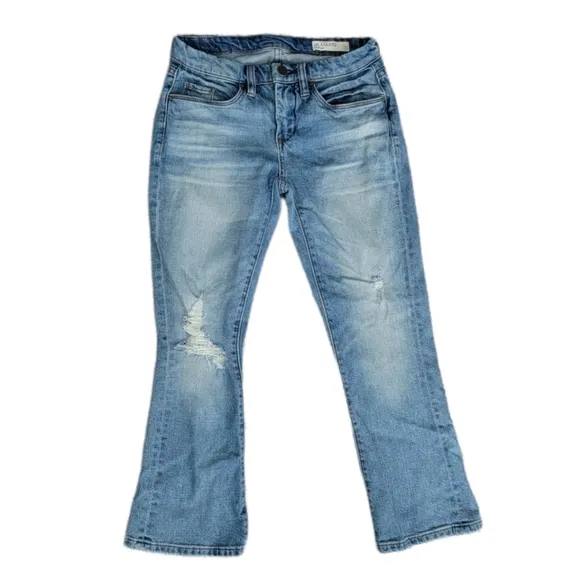 Blank NYC KickFlare Distressed Cropped Jeans Size 25