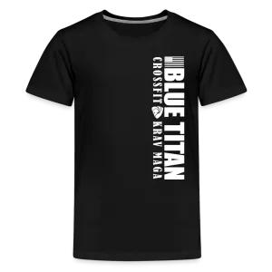 Blue Titan Vertical Logo, Kids' Premium T-Shirt