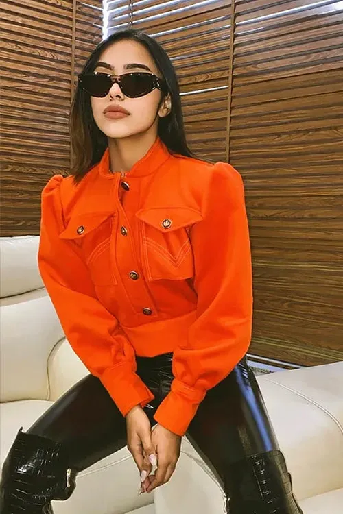 Bold Orange Tweed Upper