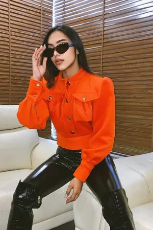 Bold Orange Tweed Upper