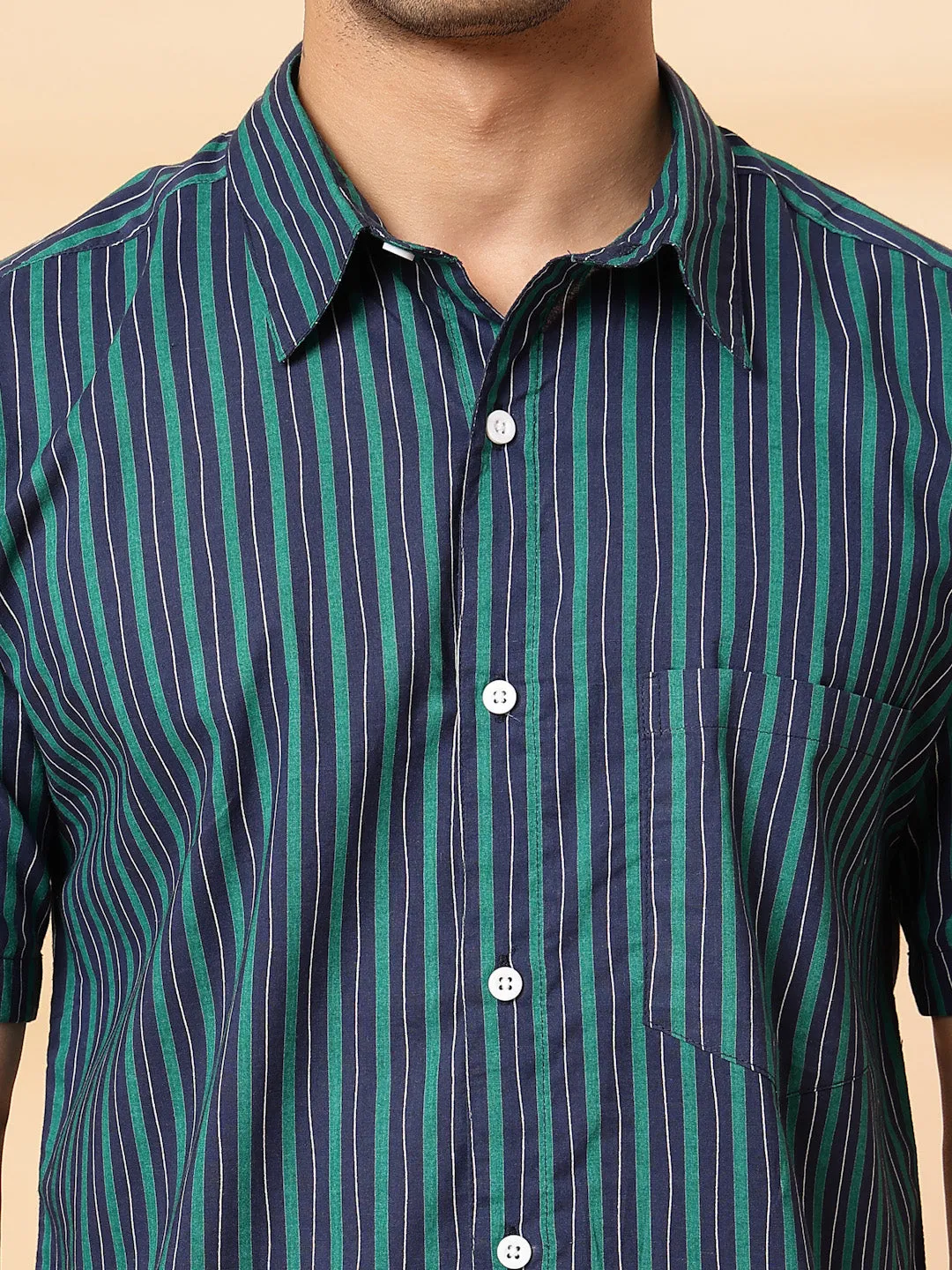 Bold Striped Cotton Shirt