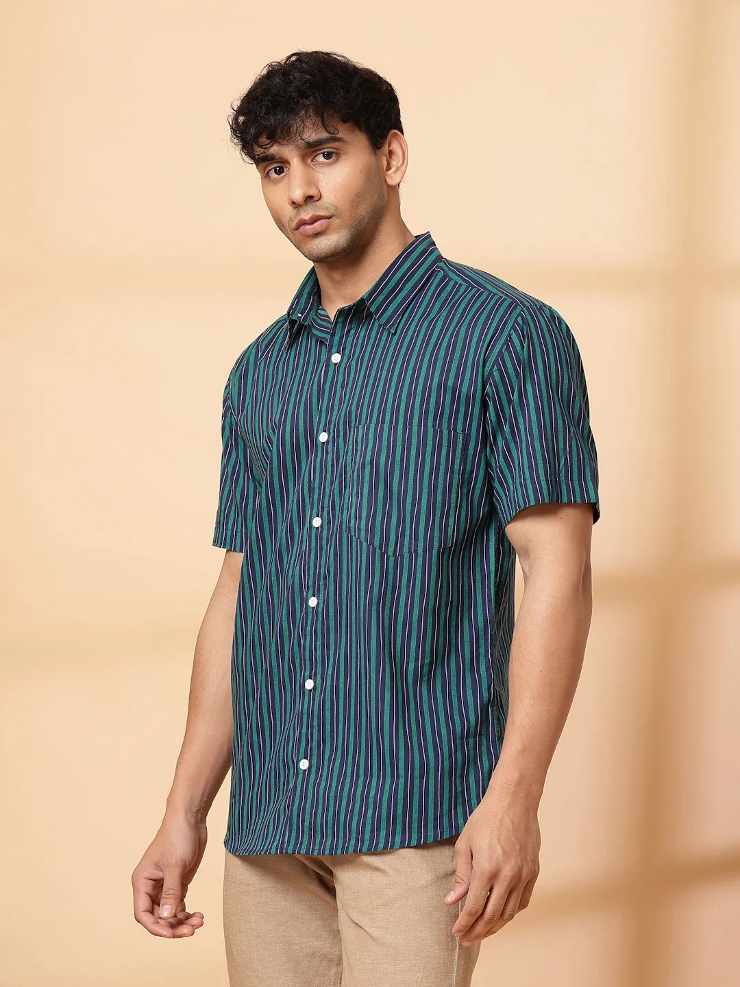 Bold Striped Cotton Shirt