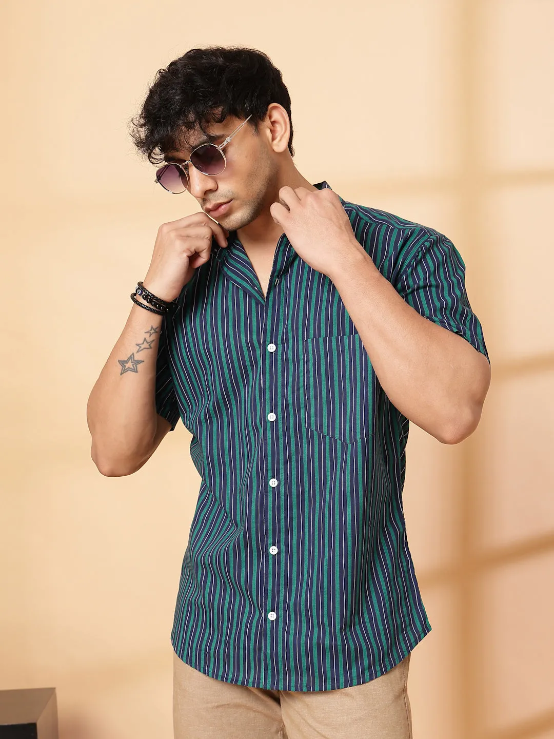Bold Striped Cotton Shirt