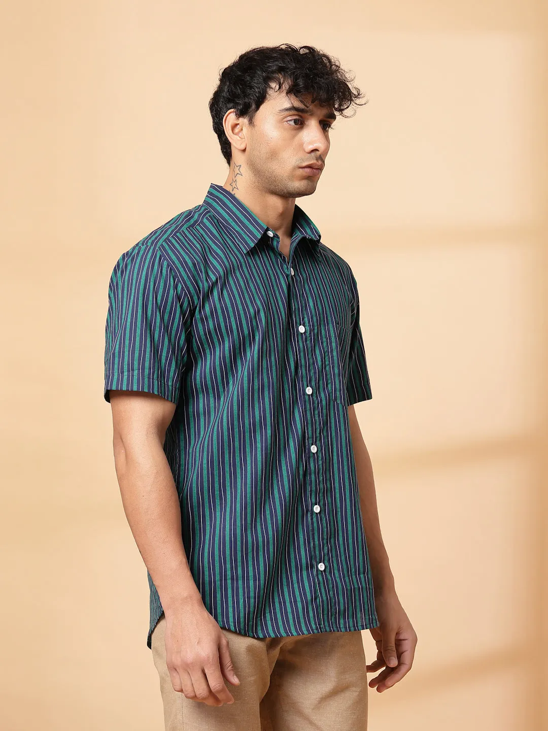 Bold Striped Cotton Shirt