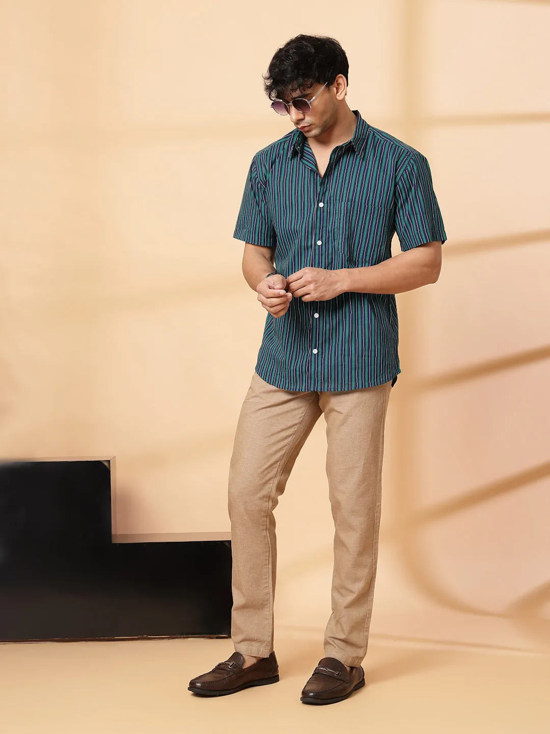 Bold Striped Cotton Shirt