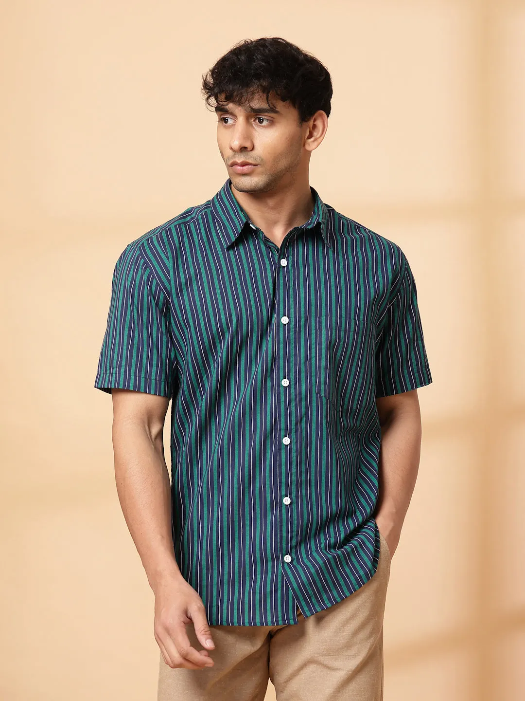 Bold Striped Cotton Shirt