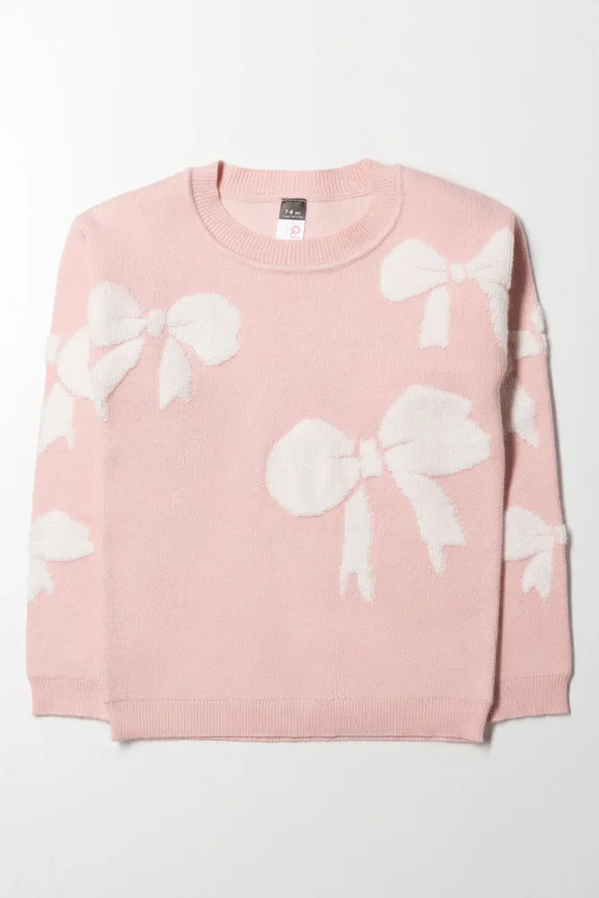 Bow Jersey Light Pink