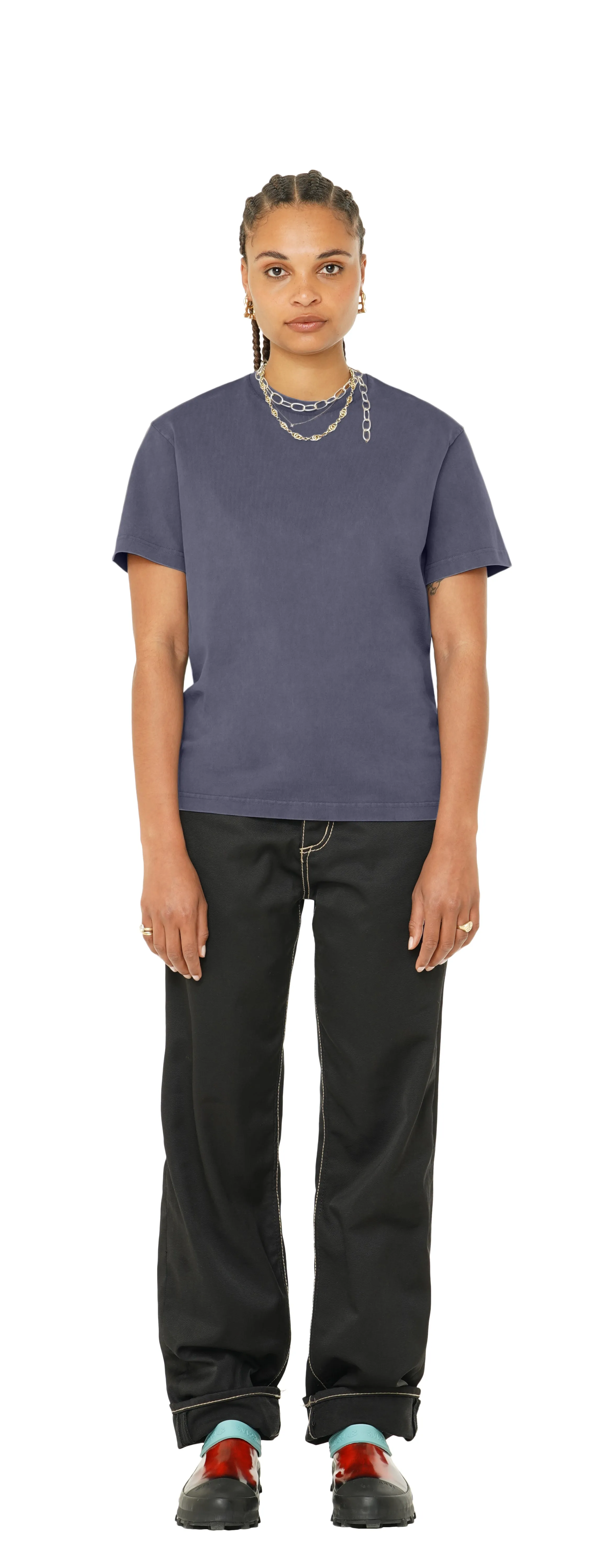 Boxy T-Shirt, Deep Blueberry