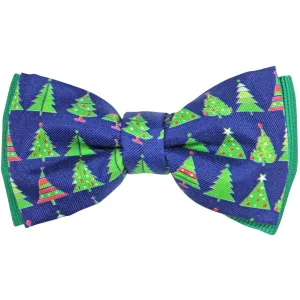 Boys Navy Christmas Magnetic Bow Tie