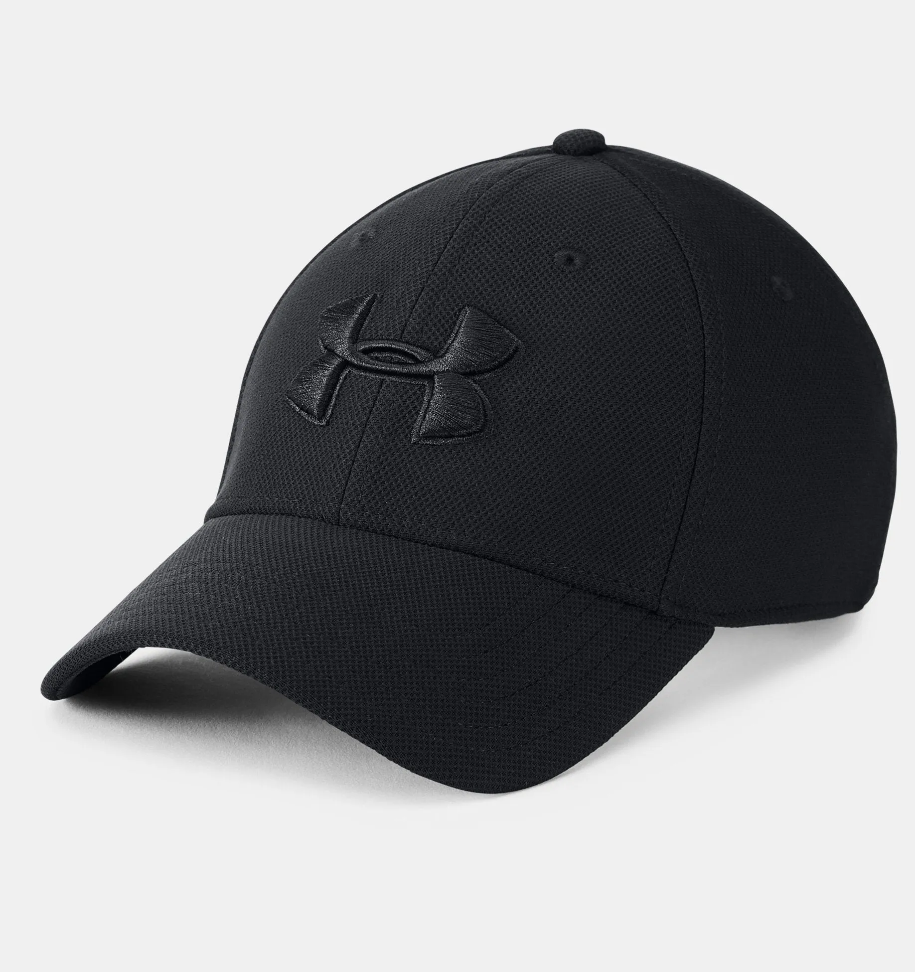Brand new Men's Under Armour UA Blitzing 3.0 Cap with embroidered logo, Black/Black, Sz M/L