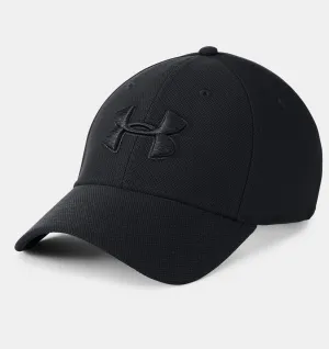 Brand new Men's Under Armour UA Blitzing 3.0 Cap with embroidered logo, Black/Black, Sz M/L