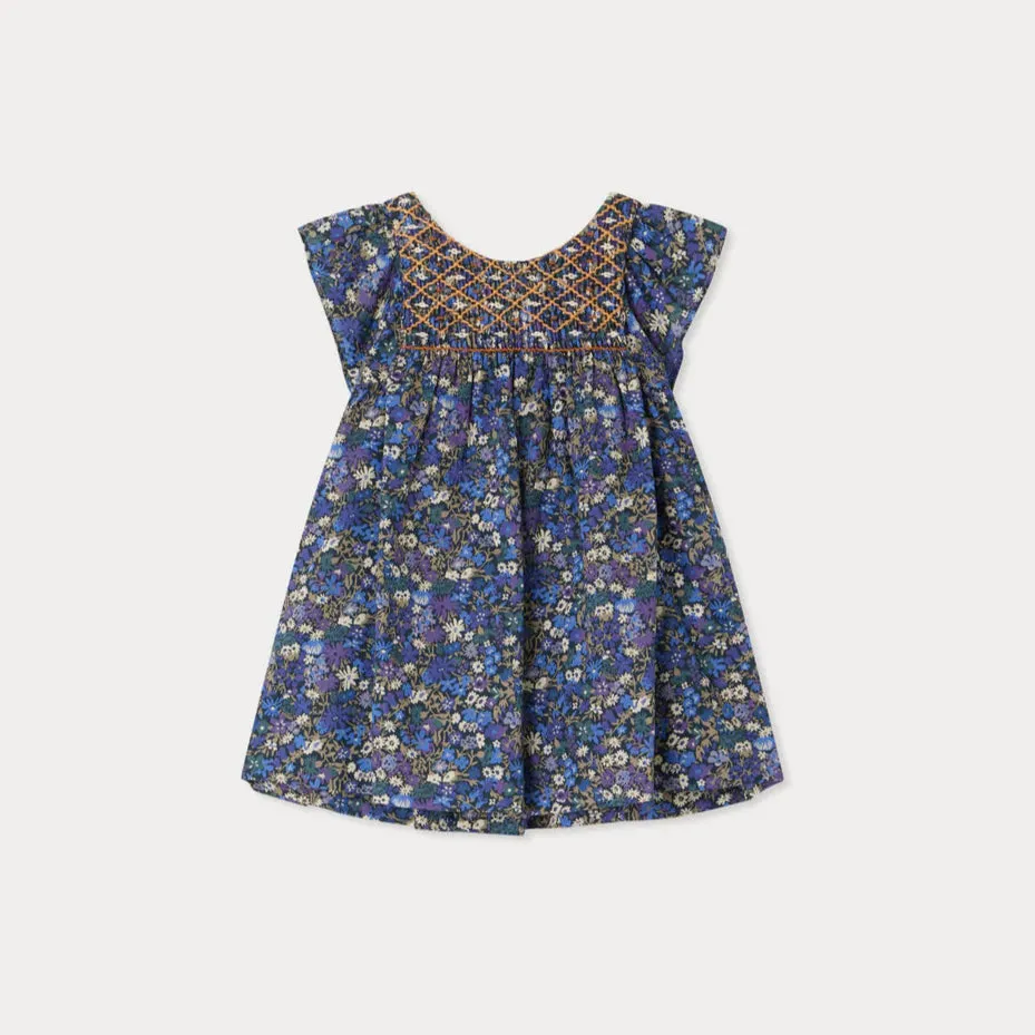 Cadelili smocked dress made with Liberty fabrics