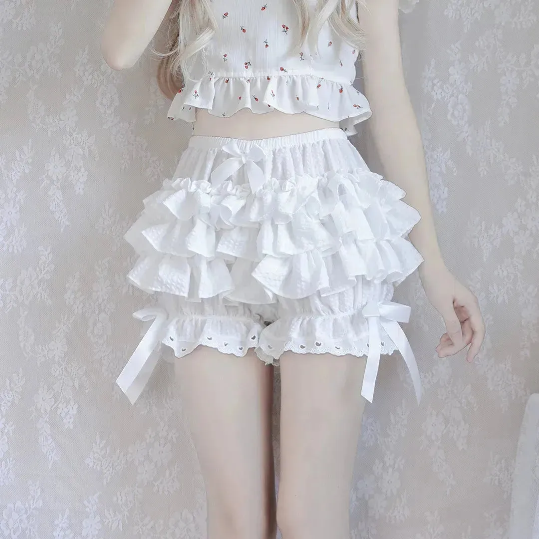 Cake Princess Skirt Mini Multi Layered Pants