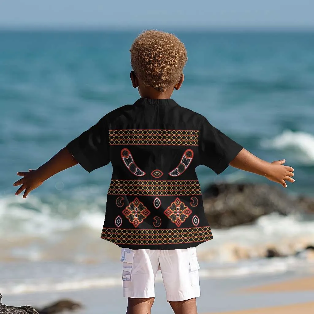 Cameroon Traditional Toghu Pattern Kid Hawaiian Shirt LT15