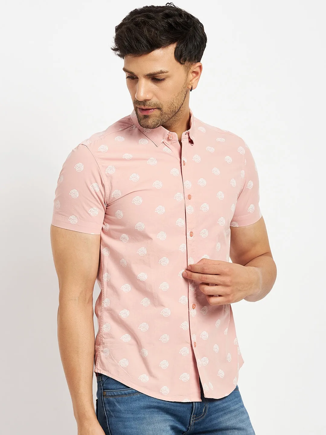 Camla Peach Shirts For Men