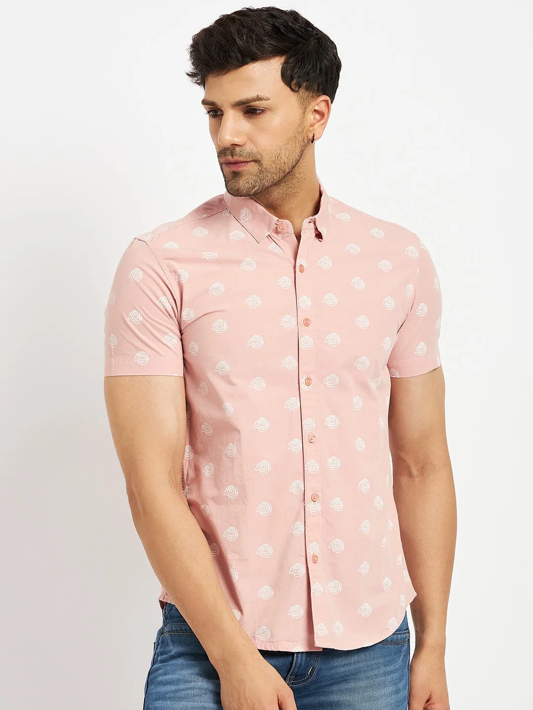 Camla Peach Shirts For Men