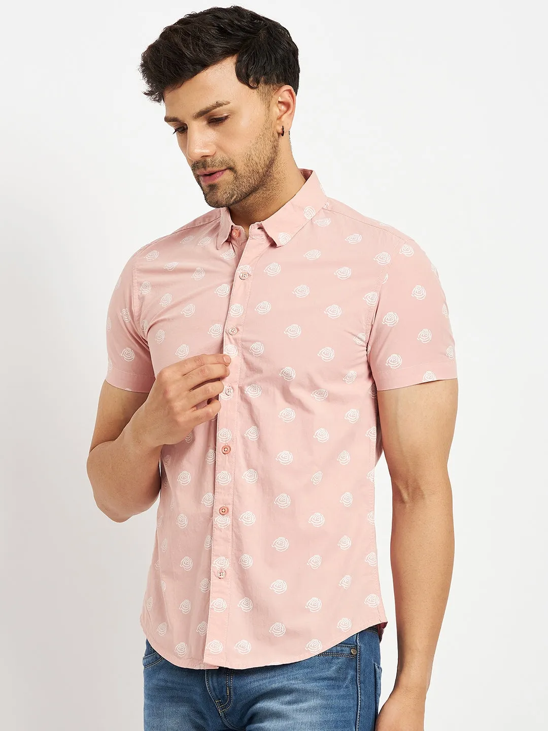 Camla Peach Shirts For Men