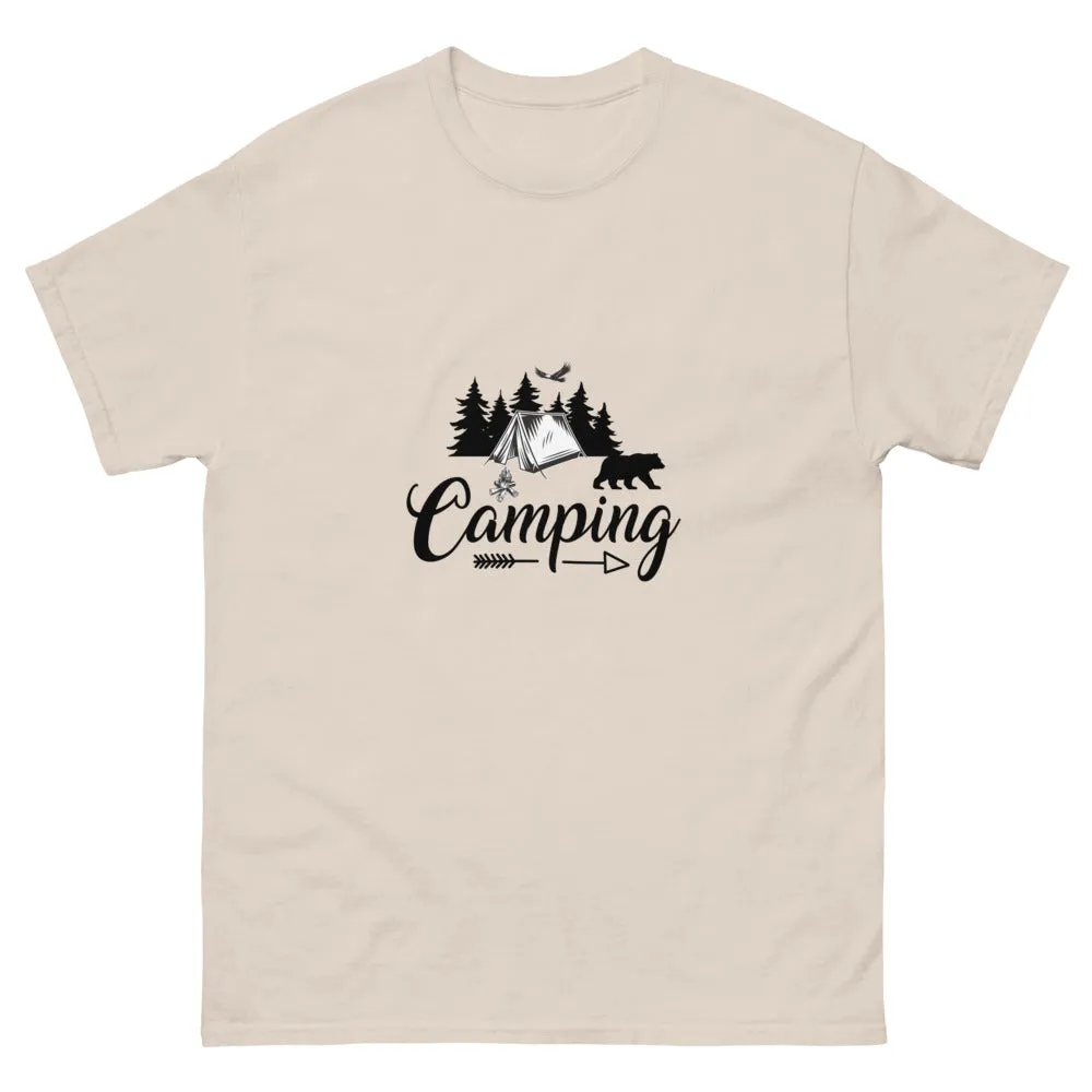 Camping with Tent - Men's T-Shirt