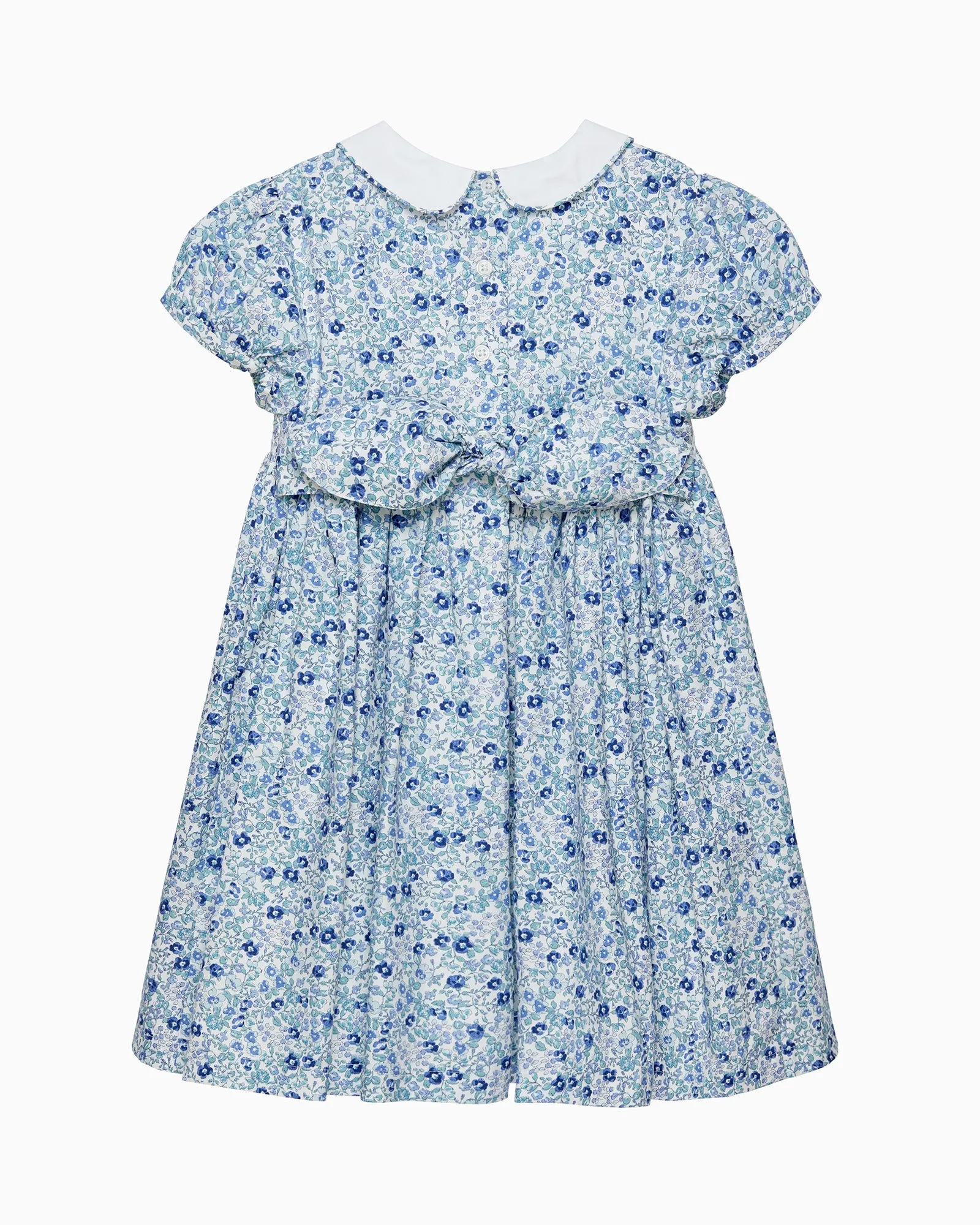 Catherine Smocked Dress in Blue Floral