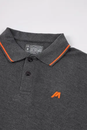 CHARCOAL GREY POLO SHIRT
