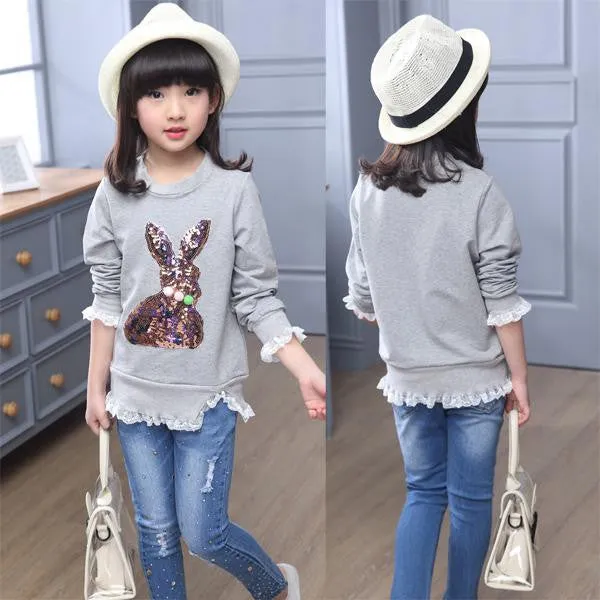 Childrens Designer Cartoon Girls Clothes Wear Teens Tops for Girls Kids' Things Children's T-shirts