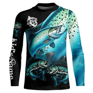 Chinook salmon (King salmon) Fishing Custom name fishing shirts jerseys | Kid Long Sleeves NPQ954