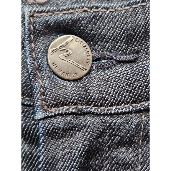 CITIZENS of Humanity Dark Wash Hutton Medium Rise Wide Leg Jeans, 28