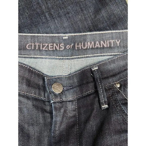 CITIZENS of Humanity Dark Wash Hutton Medium Rise Wide Leg Jeans, 28