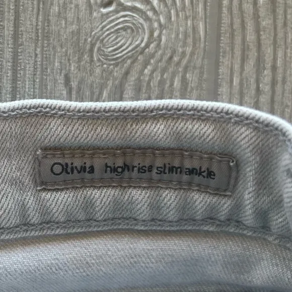 Citizens of Humanity Light Gray Olivia High Rise Slim Ankle Jeans Size 24