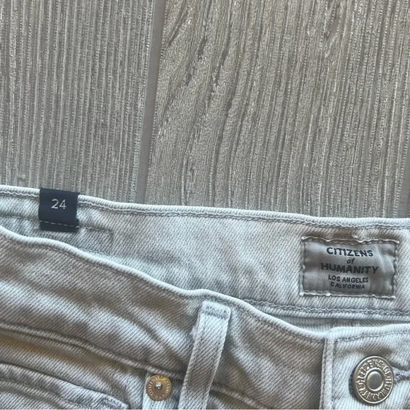 Citizens of Humanity Light Gray Olivia High Rise Slim Ankle Jeans Size 24
