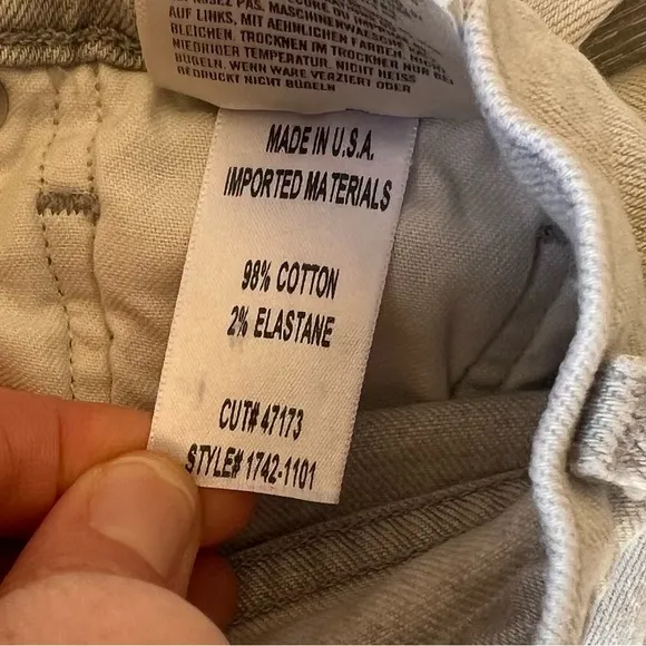 Citizens of Humanity Light Gray Olivia High Rise Slim Ankle Jeans Size 24