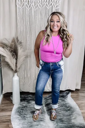 Claire High Rise Bleached Straight Jean